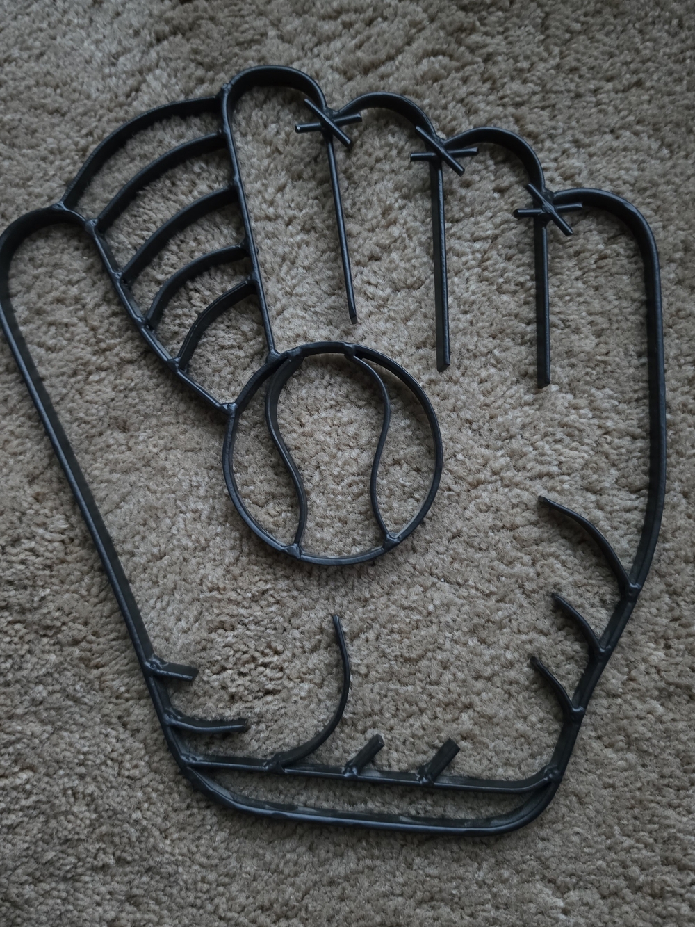 Metal Baseball Glove Wall Art NWOT